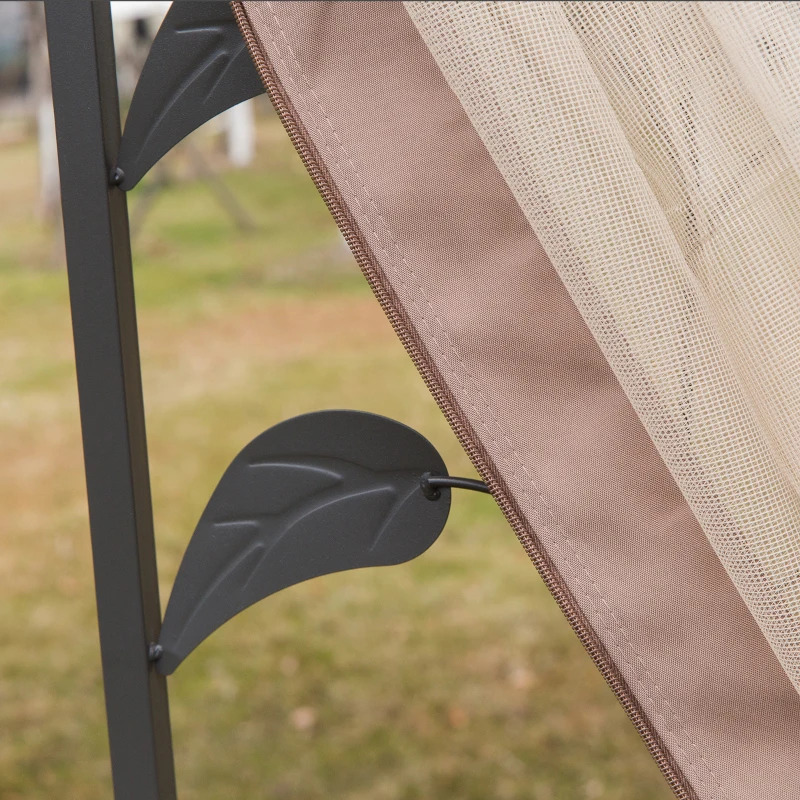 Outsunny 10 x 10 Foot Metal Tree Motif Patio Gazebo