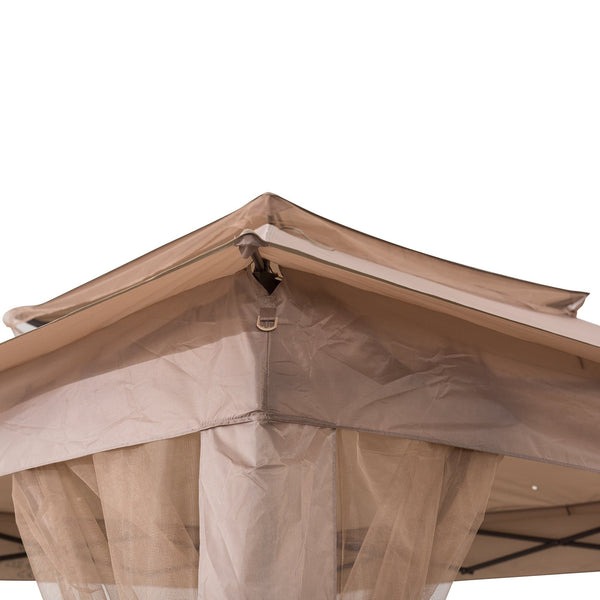 Sunjoy 11 x 11 Foot Pop-Up Netted Gazebo Tent