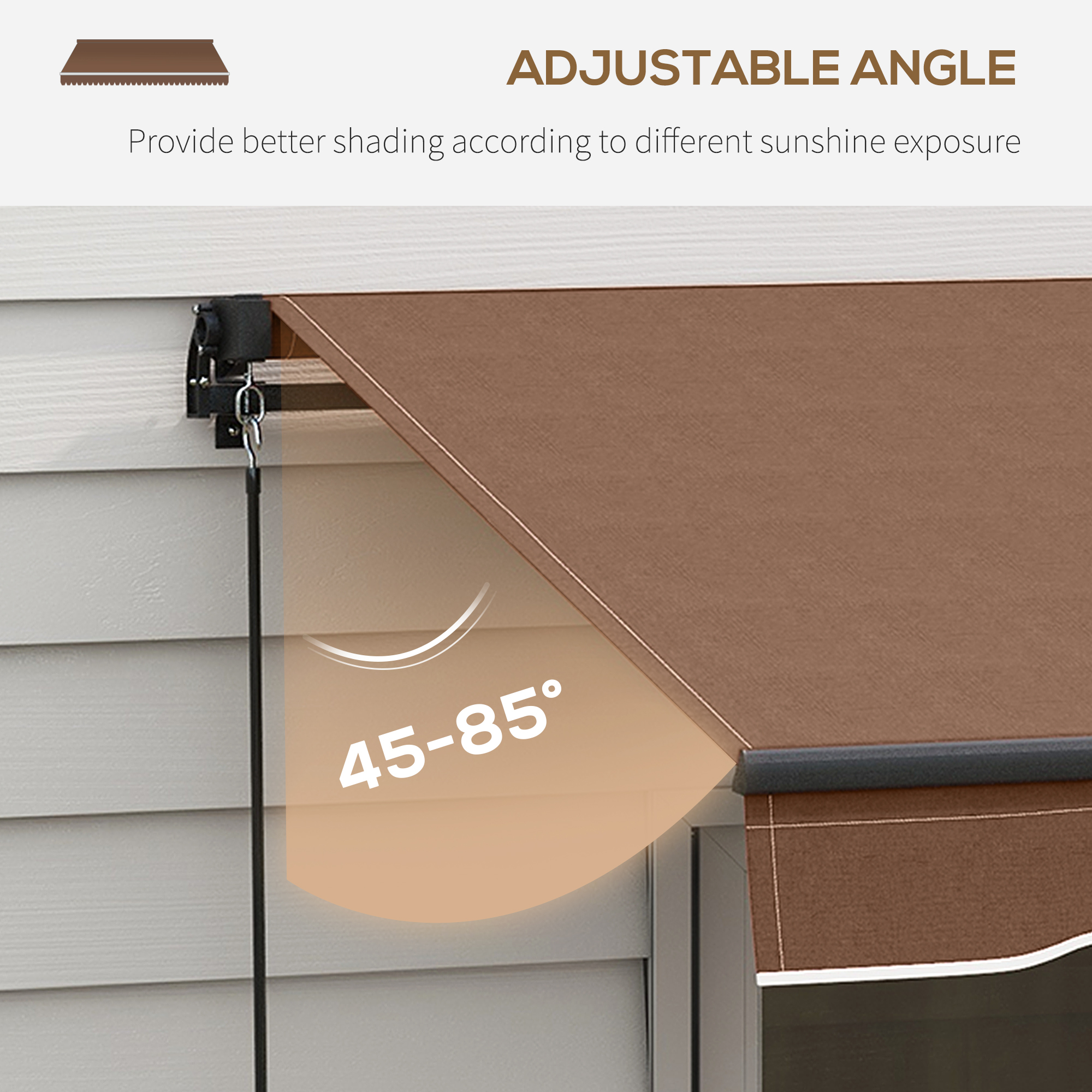 Outsunny 16 x 10 Foot Retractable Sunshade Awning
