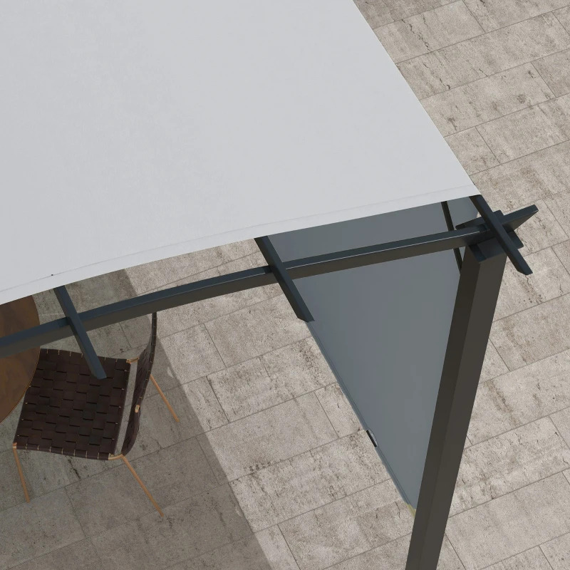 Outsunny 11 x 11 Foot Outdoor Retractable Pergola Canopy