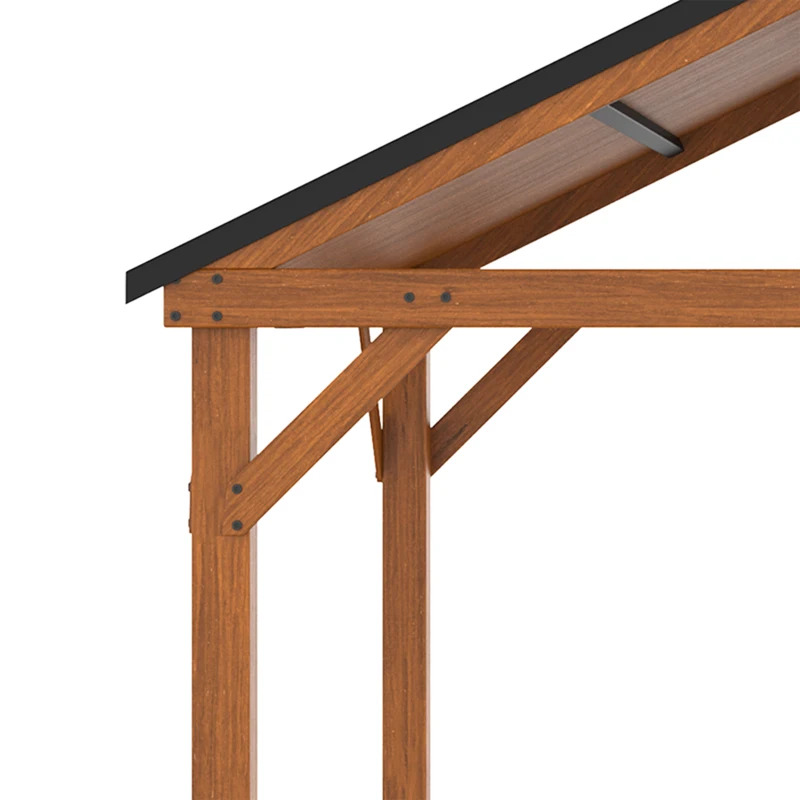 Outsunny 11 x 12 Foot Hardtop Gazebo with Wooden Frame