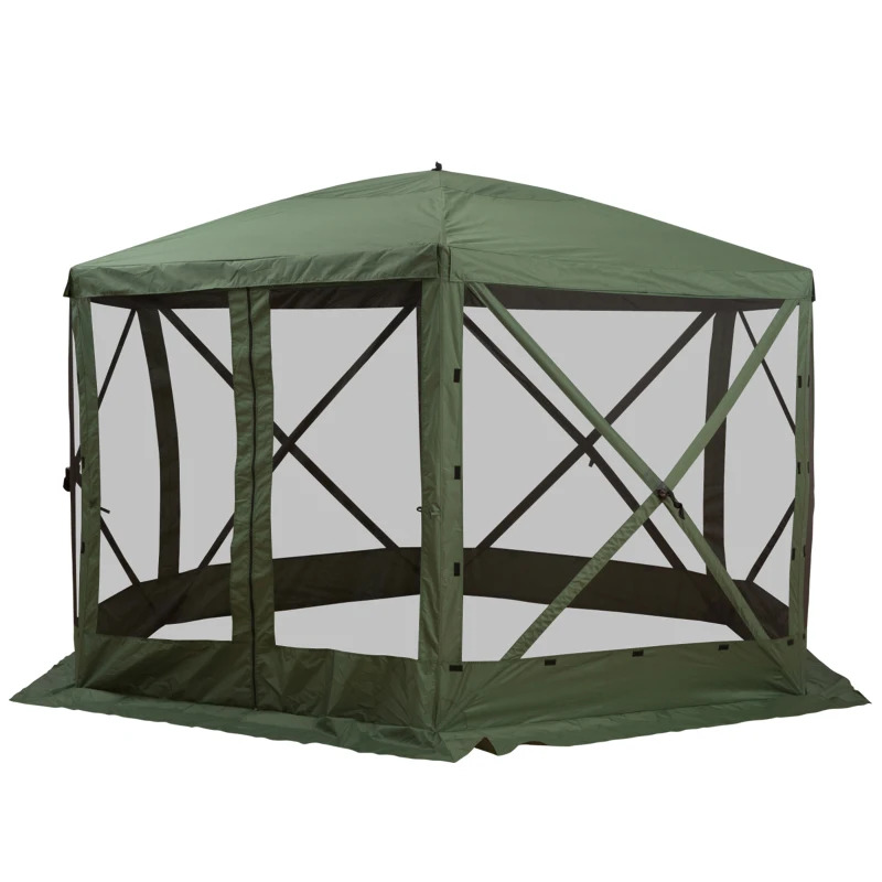 Outsunny 12 x 12 Foot Hexagon Pop-Up Gazebo