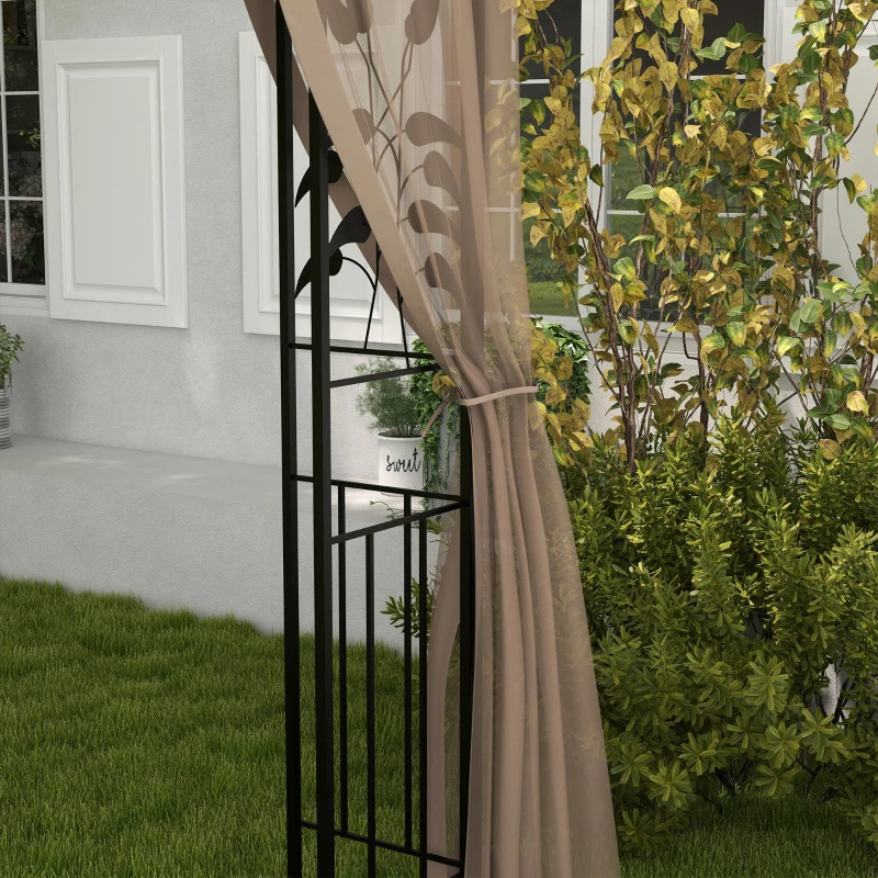 Outsunny 10 x 11 1/2 Foot Metal Tree Motif Patio Gazebo