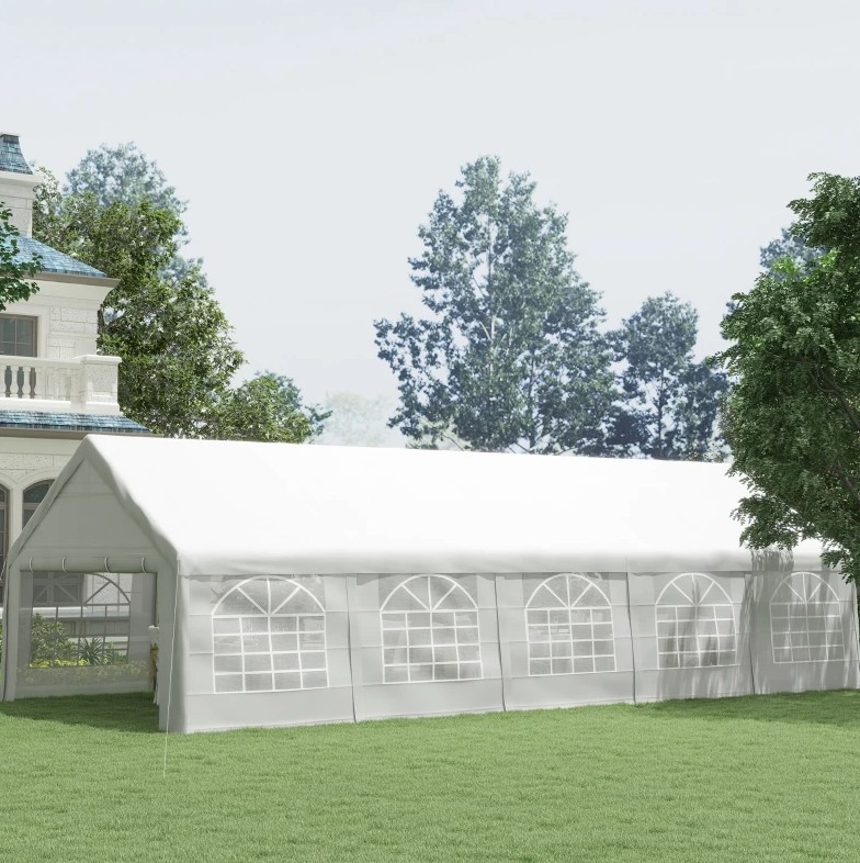 Outsunny 32 x 16 Foot Heavy Duty Outdoor Canopy Shelter