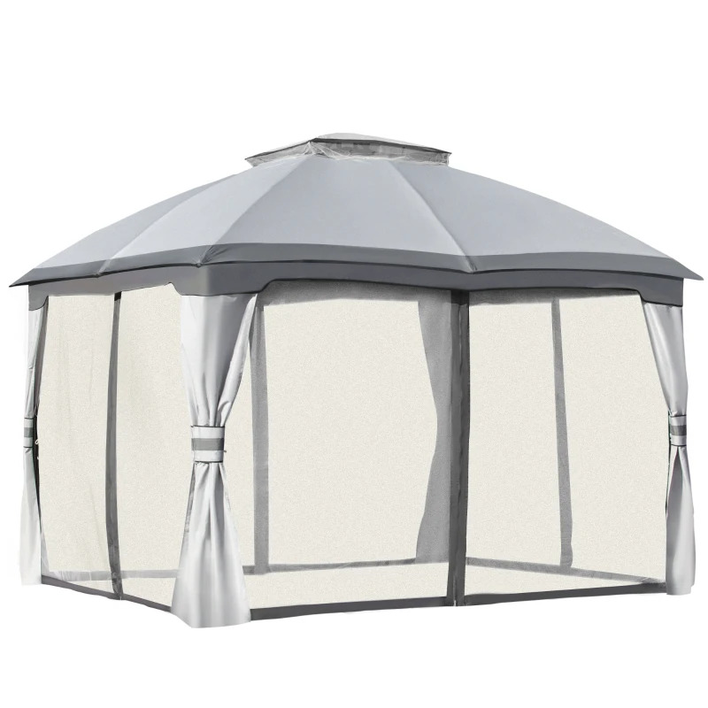 Outsunny 10 x 12 Foot Outdoor Gazebo with Double Vented Roof