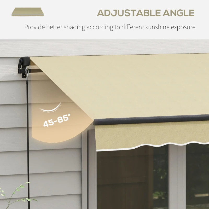 Outsunny 10 x 8 Foot Retractable Sunshade Awning