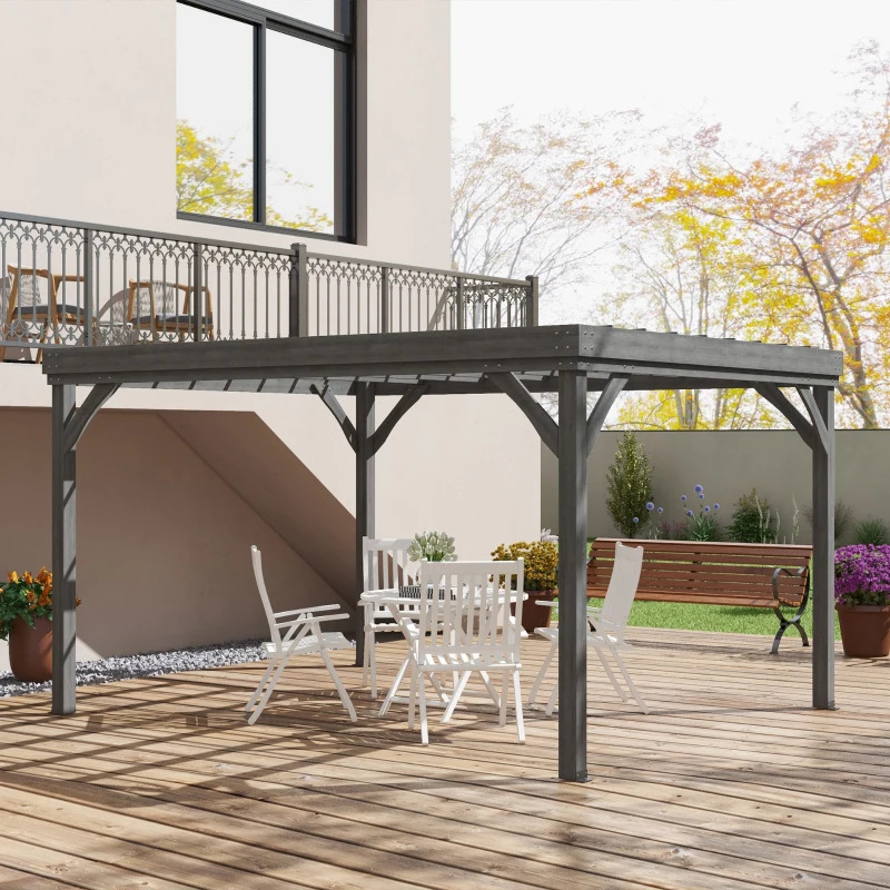 Outsunny 10 x 12 Foot Outdoor Wooden Pergola