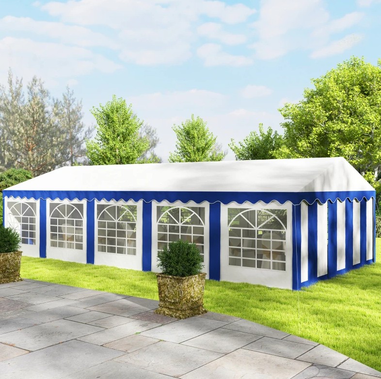 Outsunny 16 1/2 x 33 Foot Heavy Duty Party Tent with Removable Sidewalls