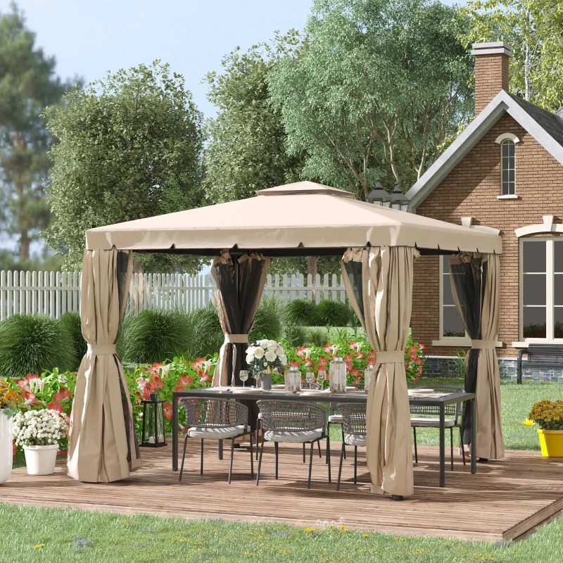 Outsunny 10 x 10 Foot Patio Gazebo