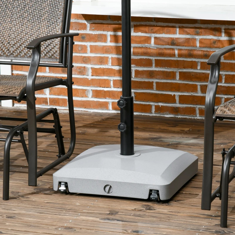 Outsunny 66 Pound Patio Umbrella Base with Wheels