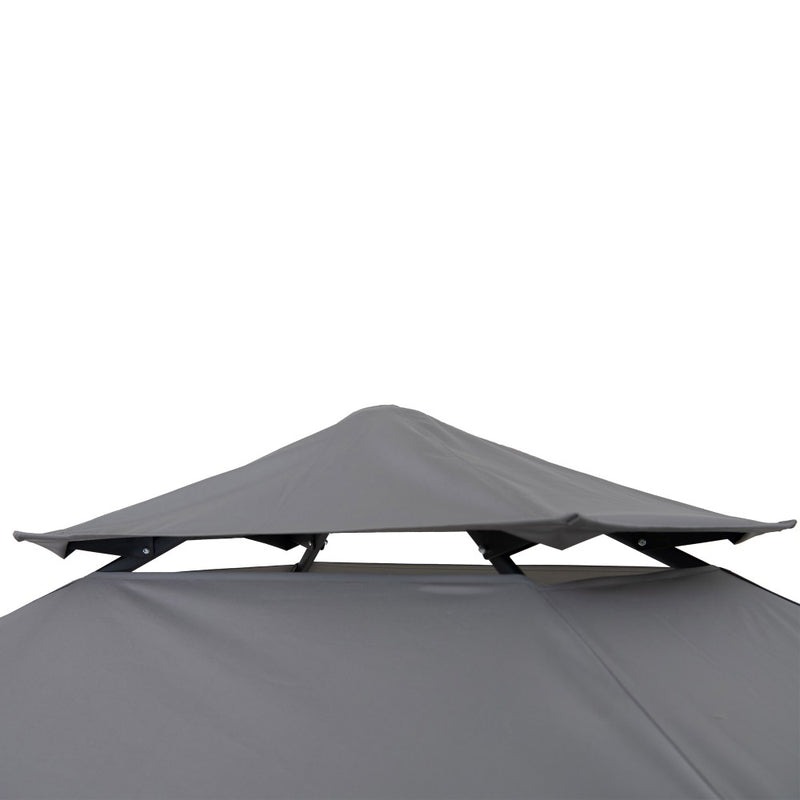 Sunjoy 5 x 8 Foot Pop-Up Grill Gazebo with LED Light and Carry Bag