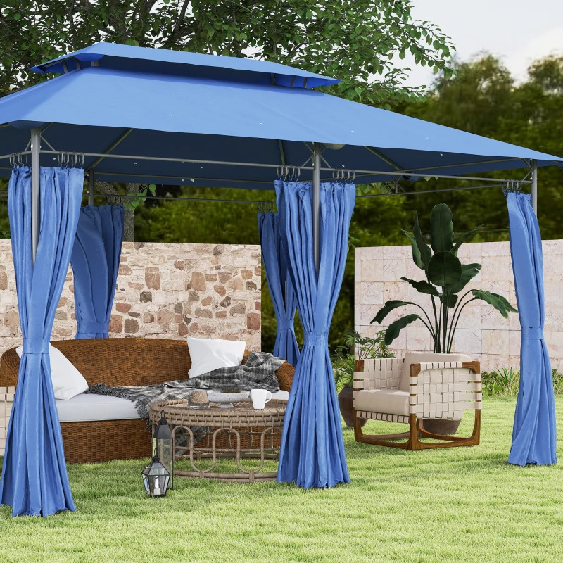 Outsunny 10 x 13 Foot Double Roof Patio Gazebo