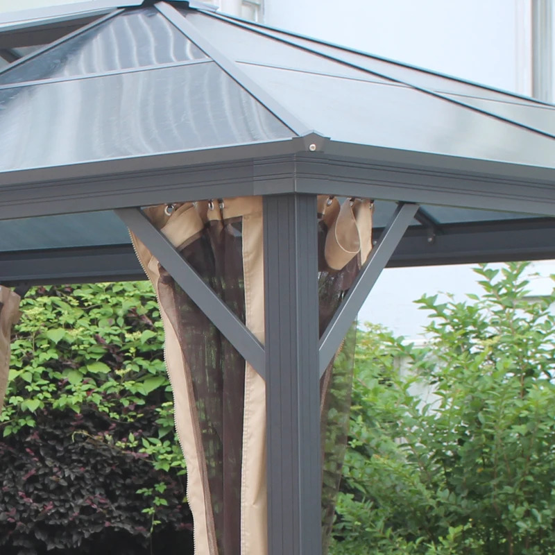 Outsunny 10 x 12 Foot Hardtop Gazebo Canopy with Polycarbonate Roof
