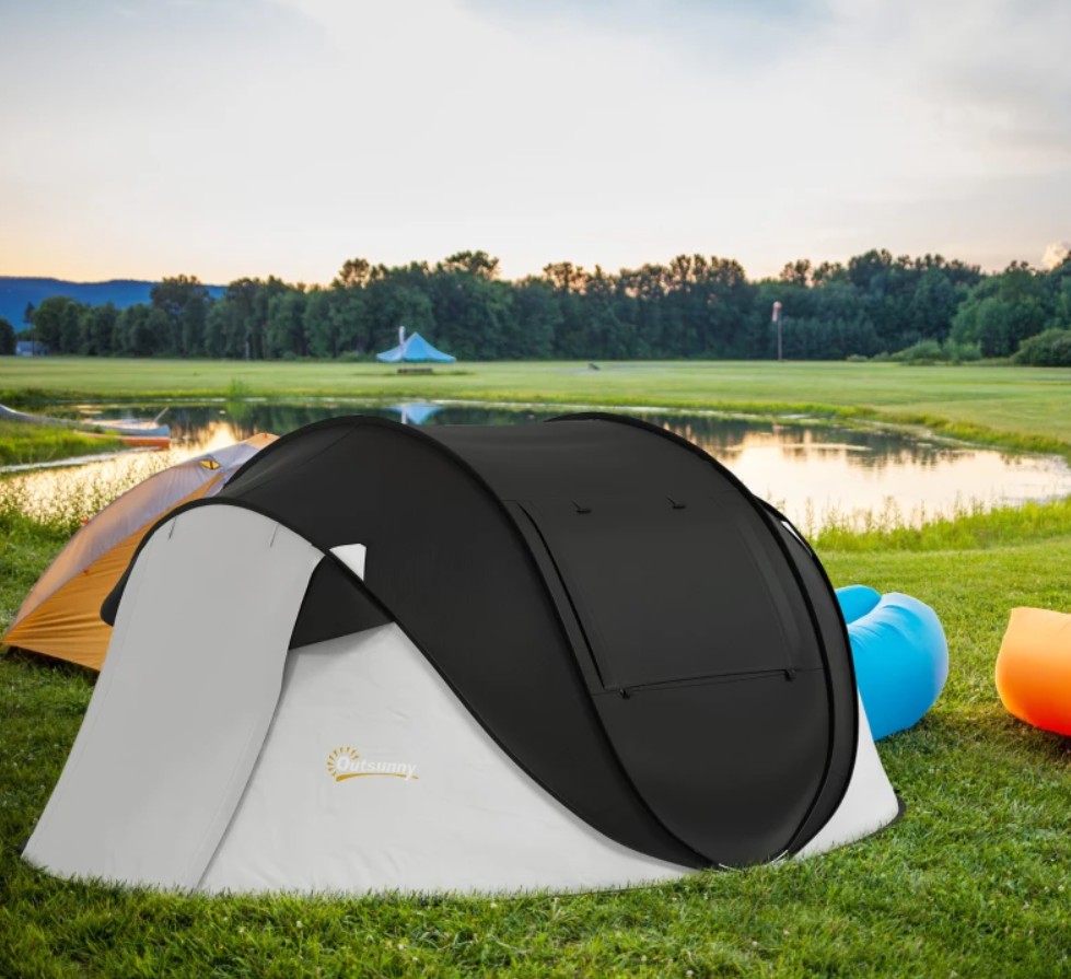 Outsunny 9 x 7 Foot Pop Up Porch Flap Tent with Carry Bag