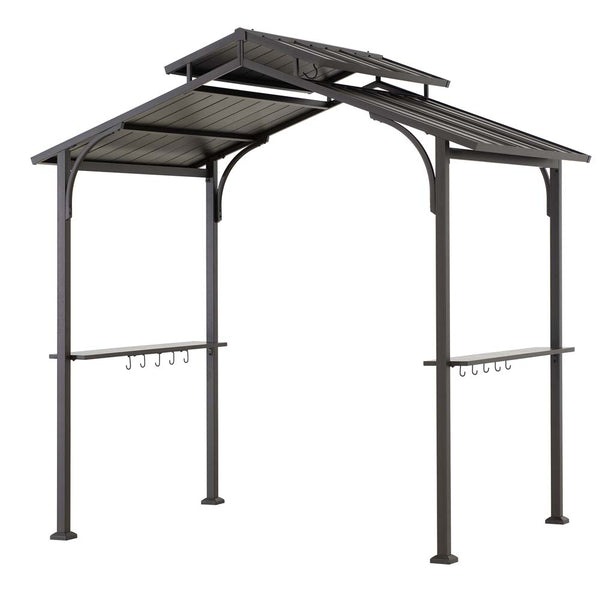 Sunjoy 5 x 8 Foot Hardtop Two-Tier Grill Gazebo