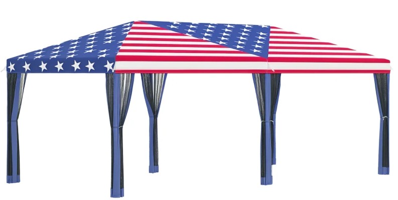 Outsunny 10 x 20 Foot Heavy-Duty Pop Up Netted Canopy Tent
