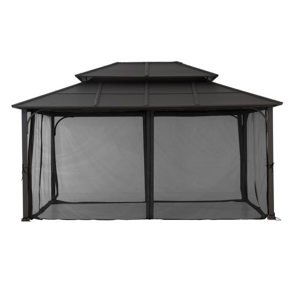 Sunjoy 12 x 16 Foot Two-Tier Steel Hip Roof Gazebo