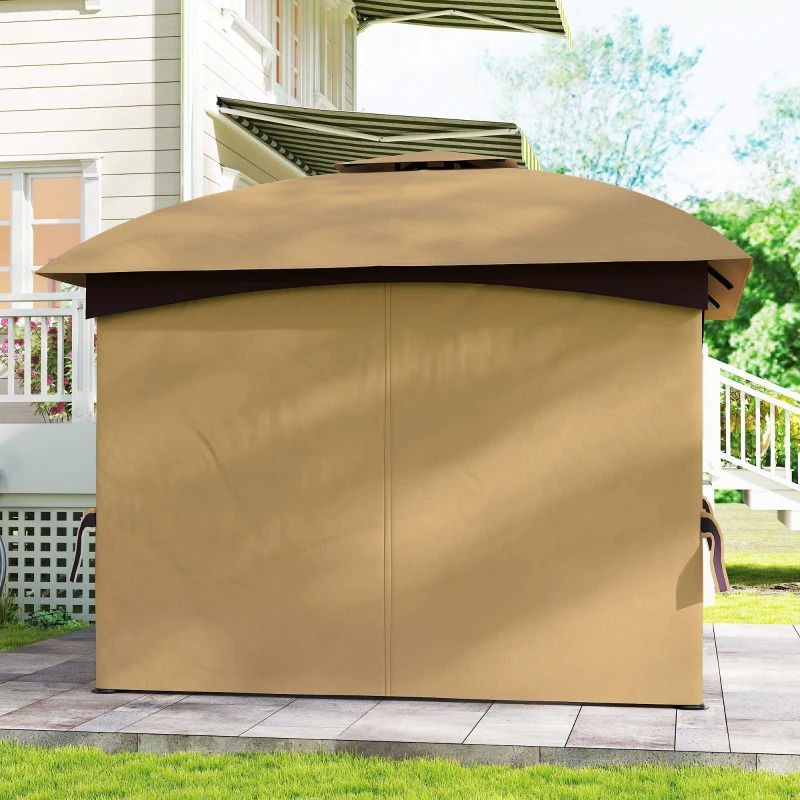 Outsunny 11 x 11 Foot Outdoor Gazebo with Curtains