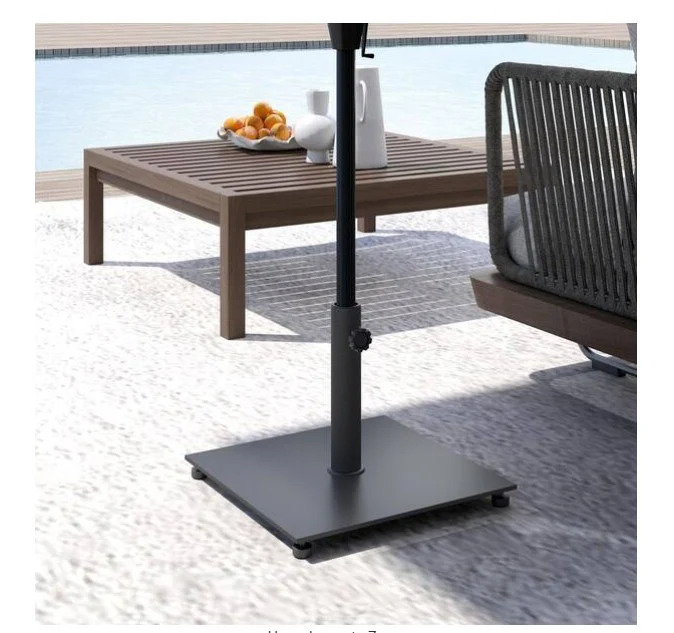 Outsunny Square Patio Umbrella Base with Adjustable Foot Pad