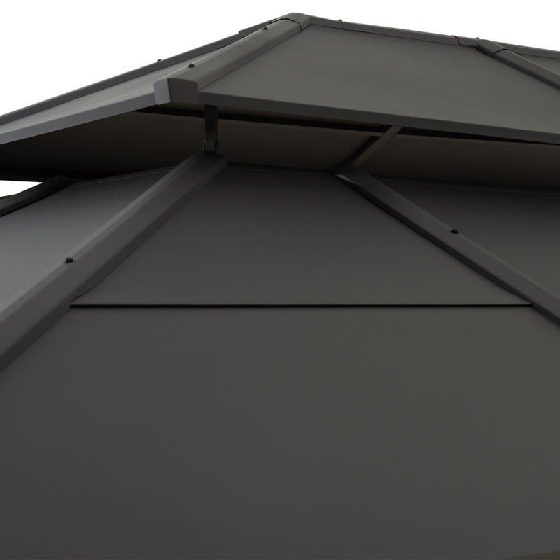 Sunjoy 12 x 16 Foot Two-Tier Steel Hip Roof Gazebo