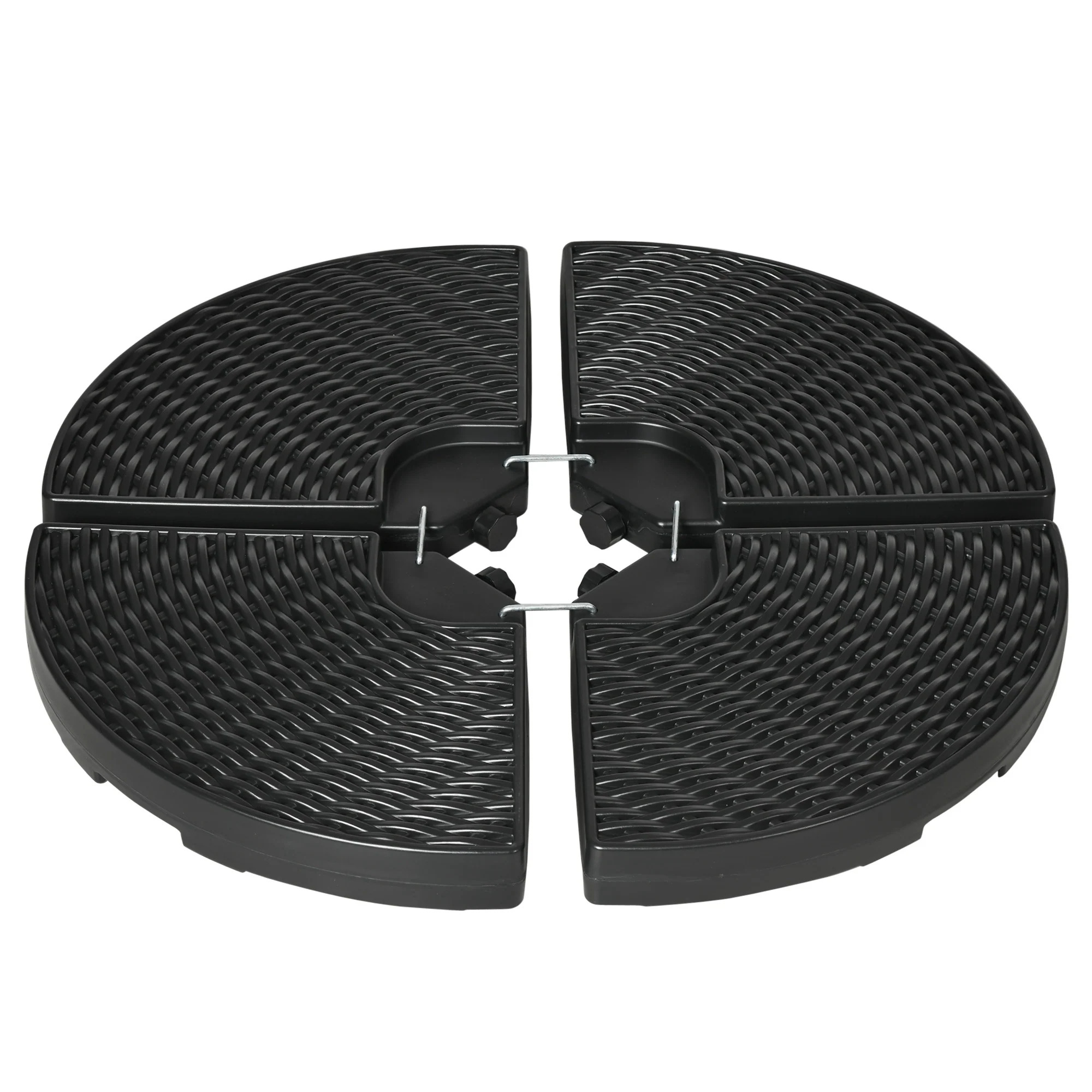 Outsunny 4 Piece HDPE Fillable Umbrella Base Weights
