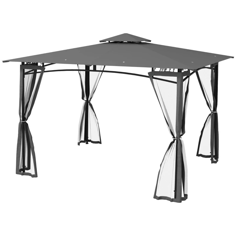 Outsunny 10 x 12 Foot 446V00 Outdoor Gazebo with Netting