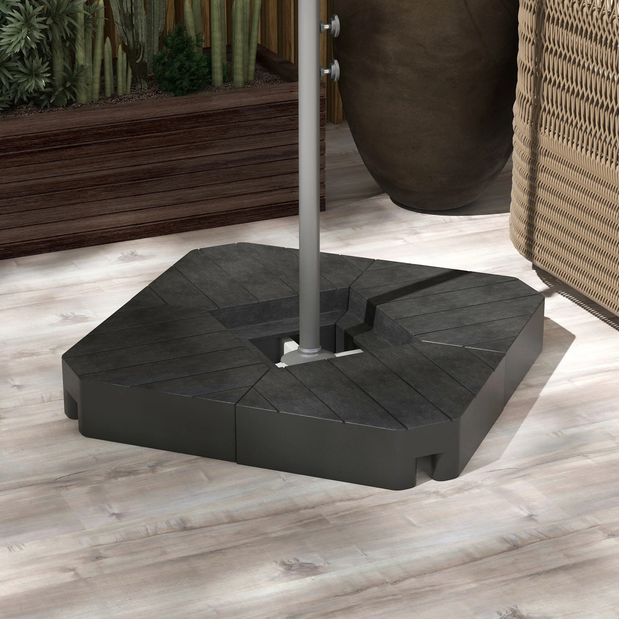 Outsunny Black Offset Umbrella Base