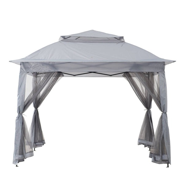 Sunjoy 11 x 11 Foot Pop-Up Netted Gazebo Tent