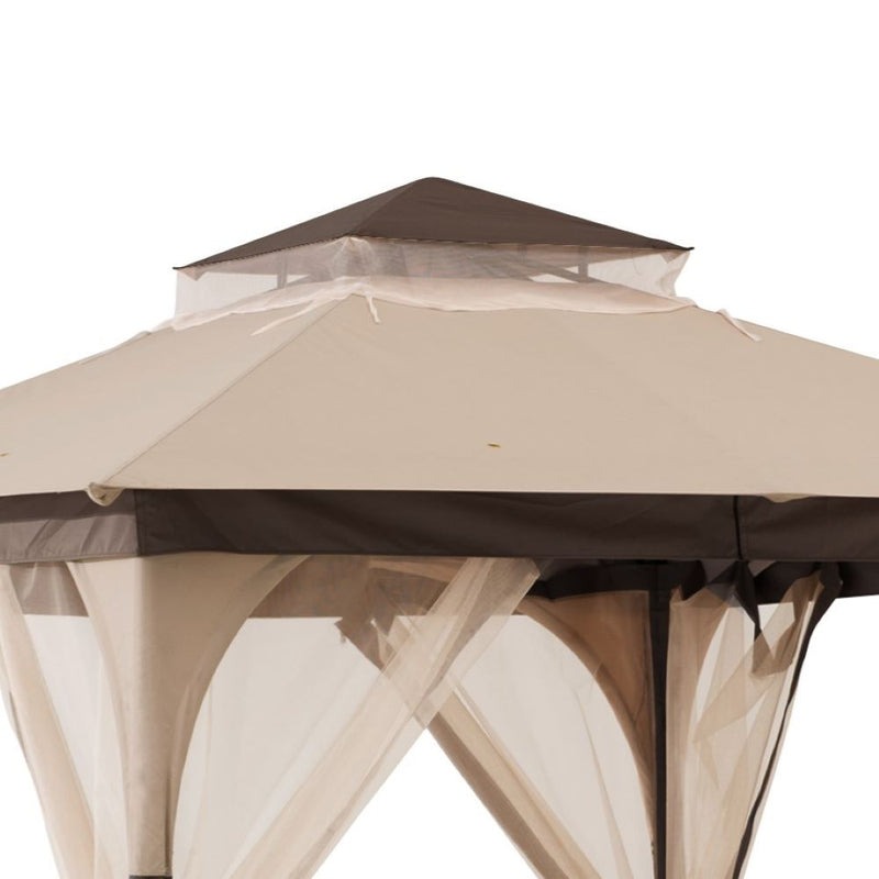 Sunjoy 9 1/2 x 9 1/2 Foot Netted Soft-Top Garden Gazebo