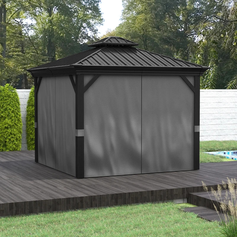 Outsunny 10 x 10 Hardtop Pavilion Gazebo