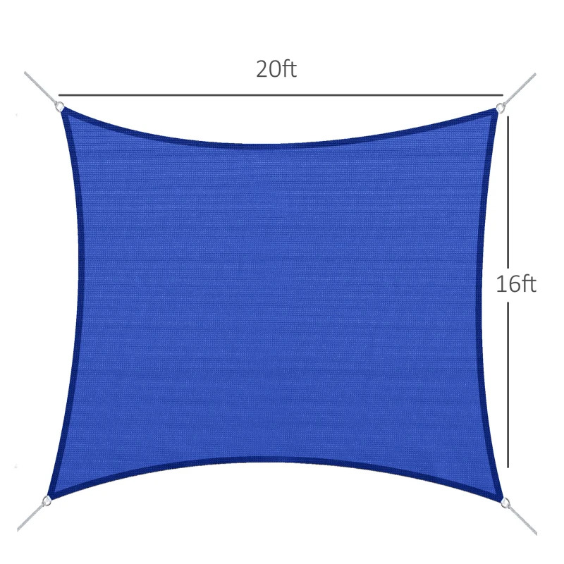 Outsunny 16 x 20 Foot Rectangular Shade Sail