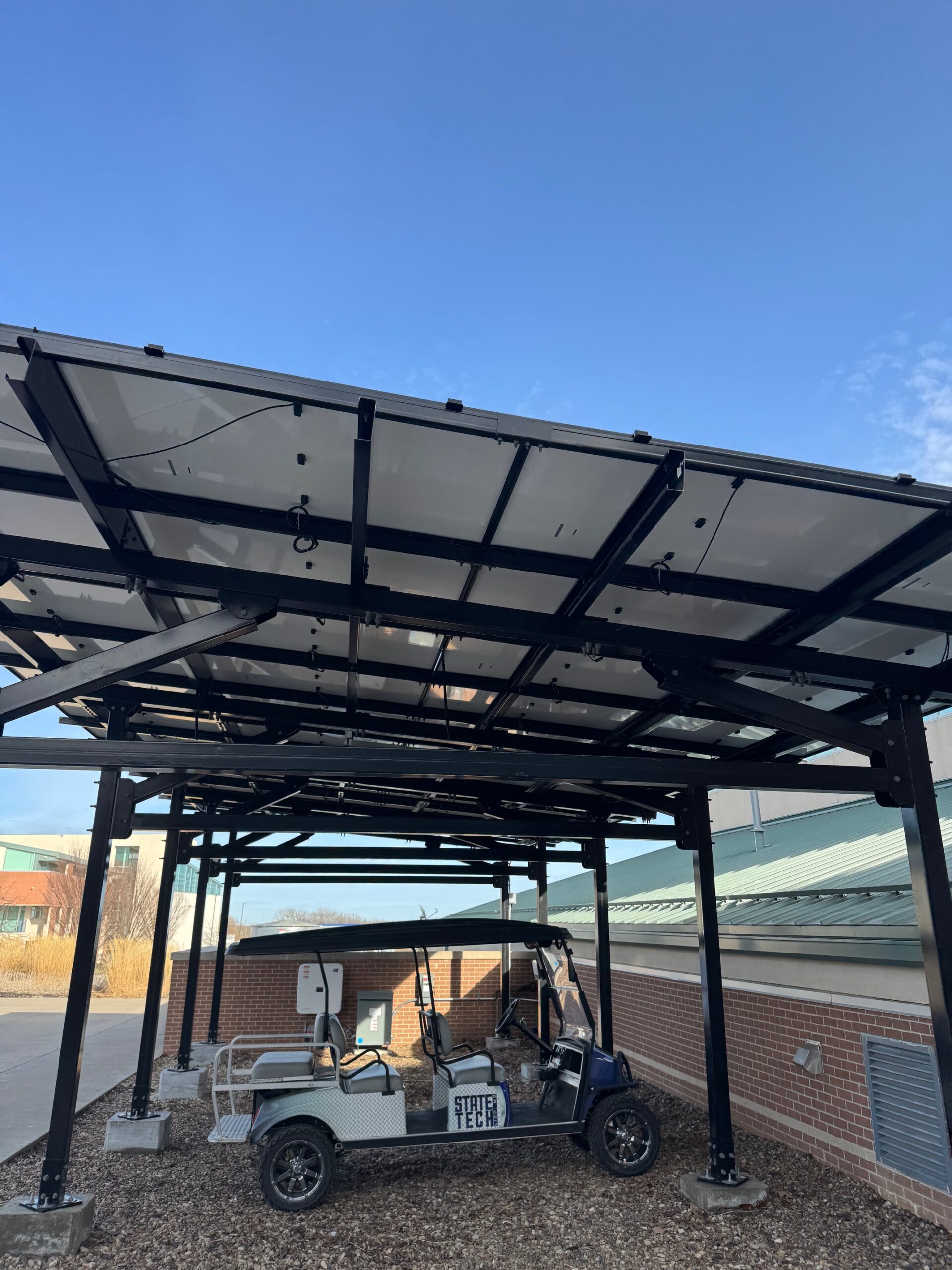 ChikoUSA 23 x 23 Foot Maximo 185 Solar Panel Rack Carport - 2 Car