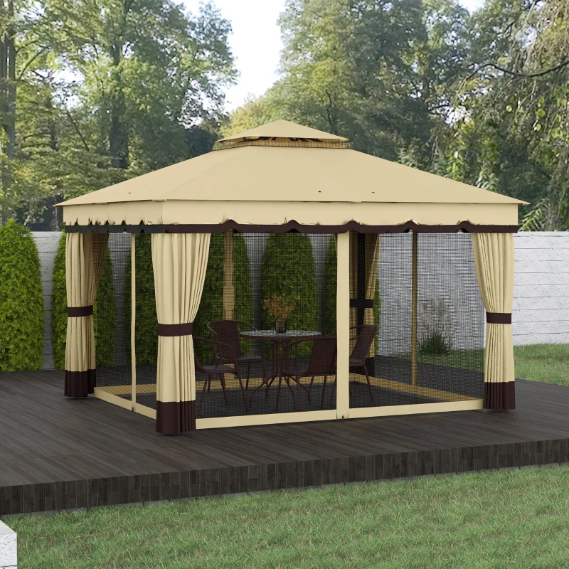 Outsunny 10 x 12 Foot Double Roof Patio Gazebo