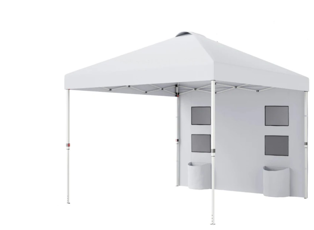 Outsunny 10 x 10 Foot Pop Up Canopy Tent with Storage Pockets