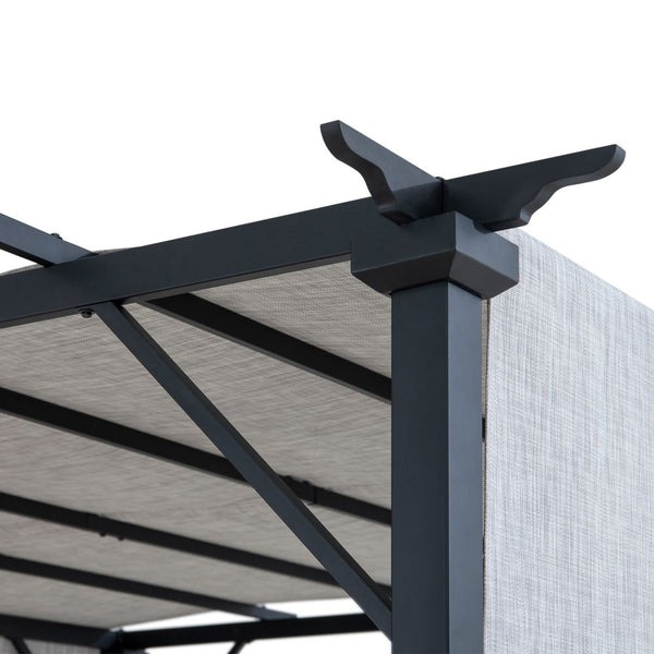 Sunjoy 9 x 9 Foot Classic Steel Pergola with Adjustable Shade