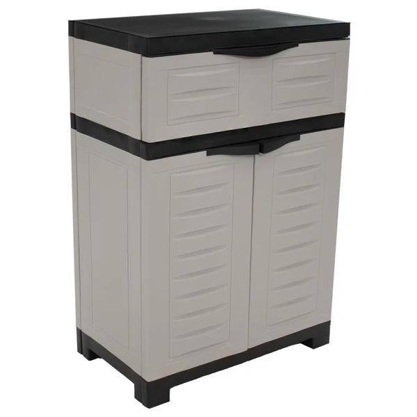 Sunnydaze 35 Inch Storage Cabinet with Shelf and Top Drawer