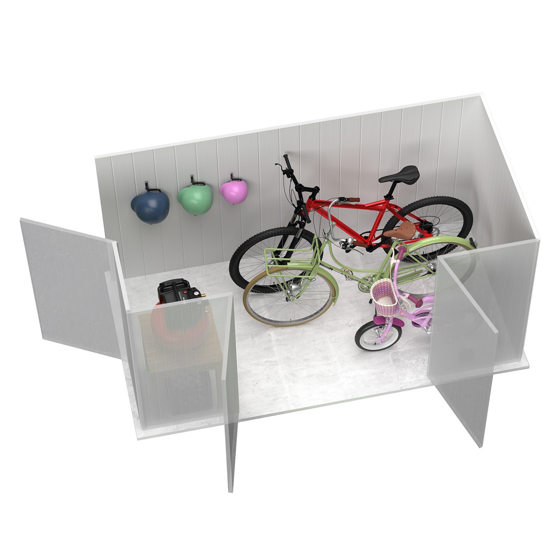 Absco 10 x 5 Foot Durango Metal Bike Shed