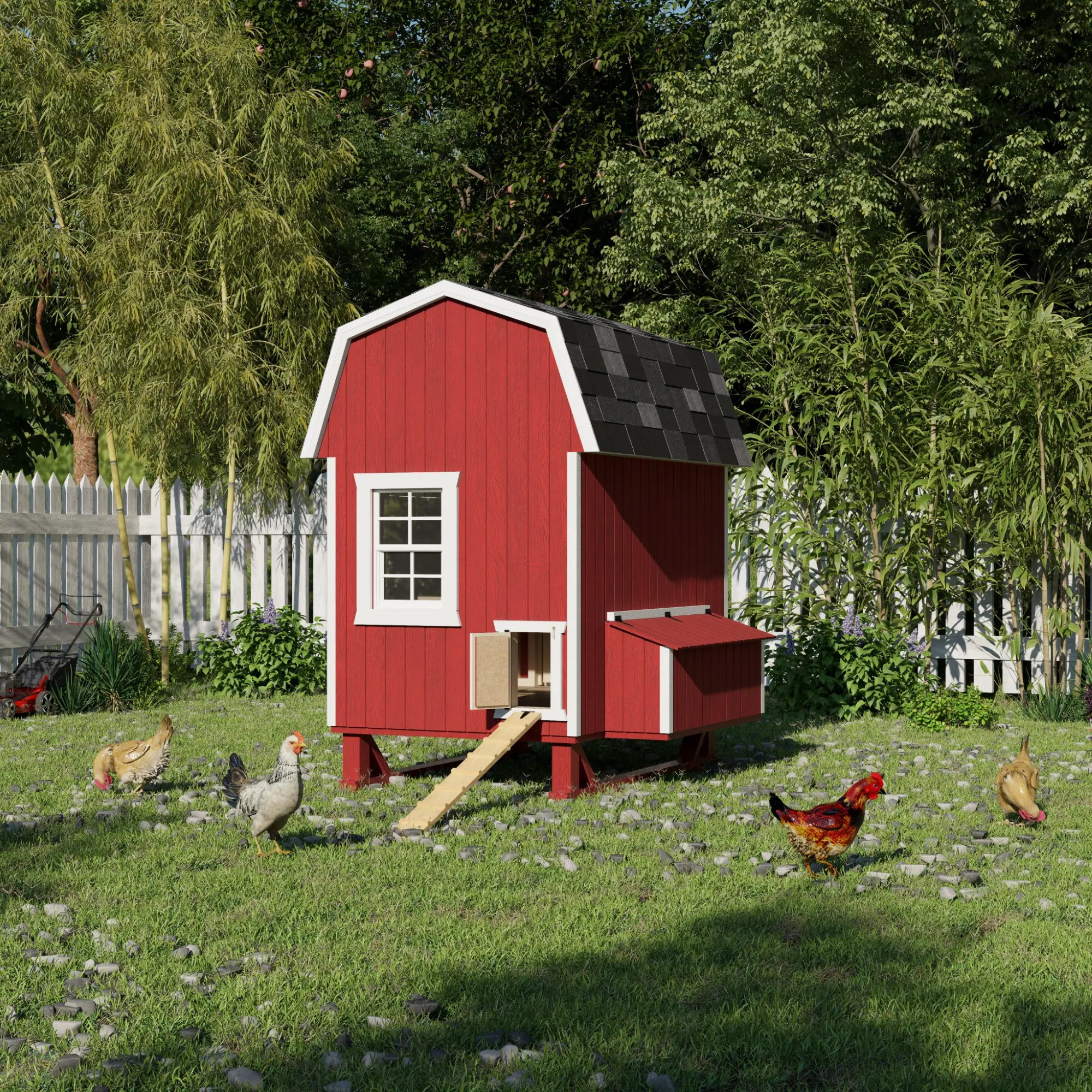 Little Cottage Co 4 x 6 Foot Gambrel Barn Chicken Coop