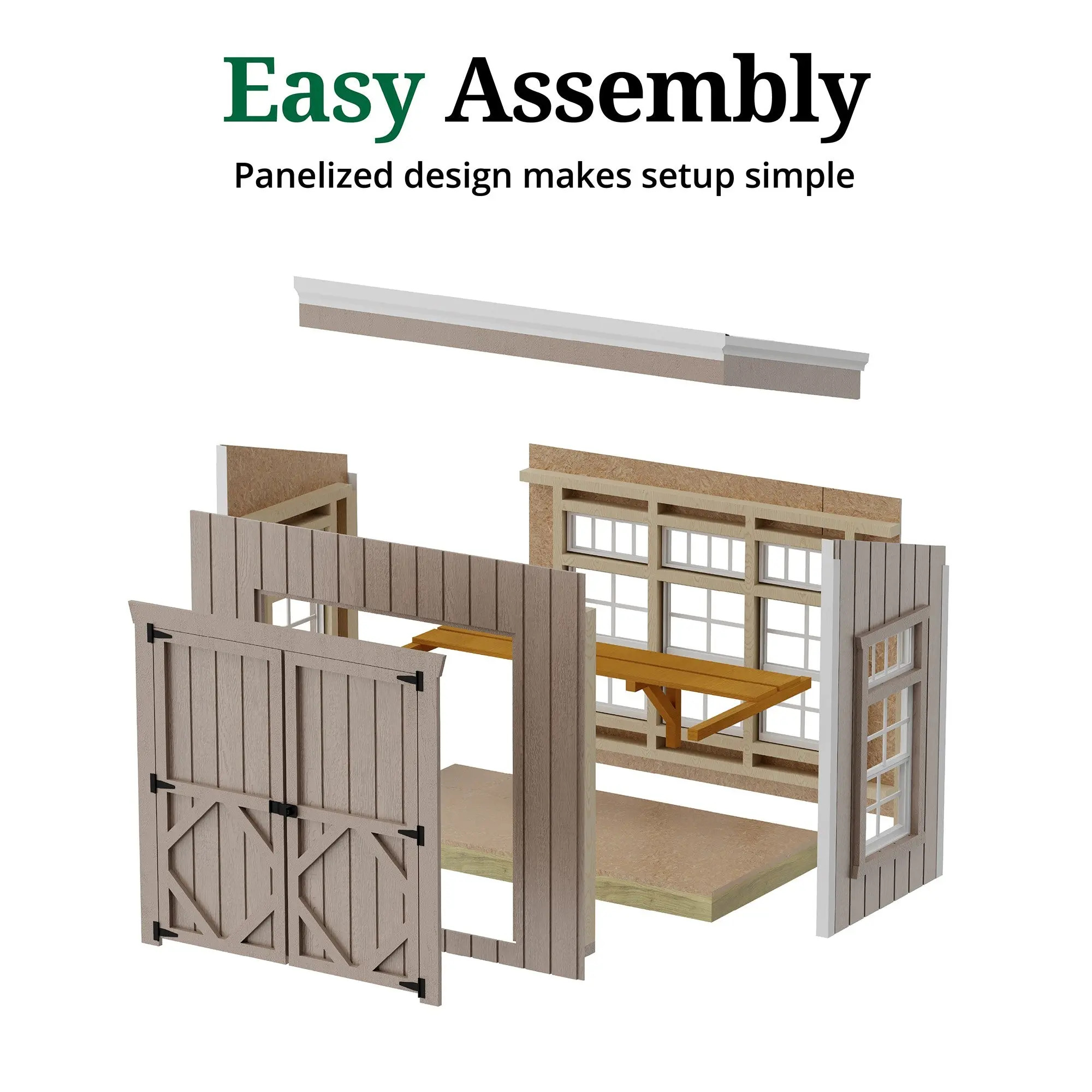 Little Cottage Co. Petite Greenhouse Panelized Kit