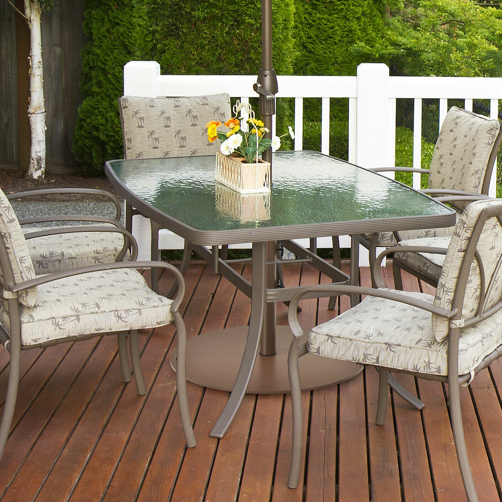 Costway 28 Inch Round Weighted Patio Umbrella Base - 50 Pounds