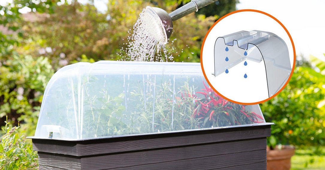 Graf Balcony Raised Planter Bed with Cover