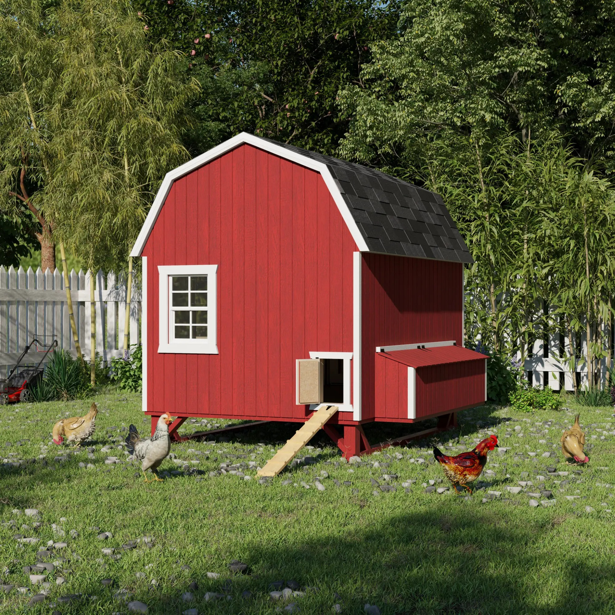 Little Cottage Co 6 x 8 Foot Gambrel Barn Chicken Coop