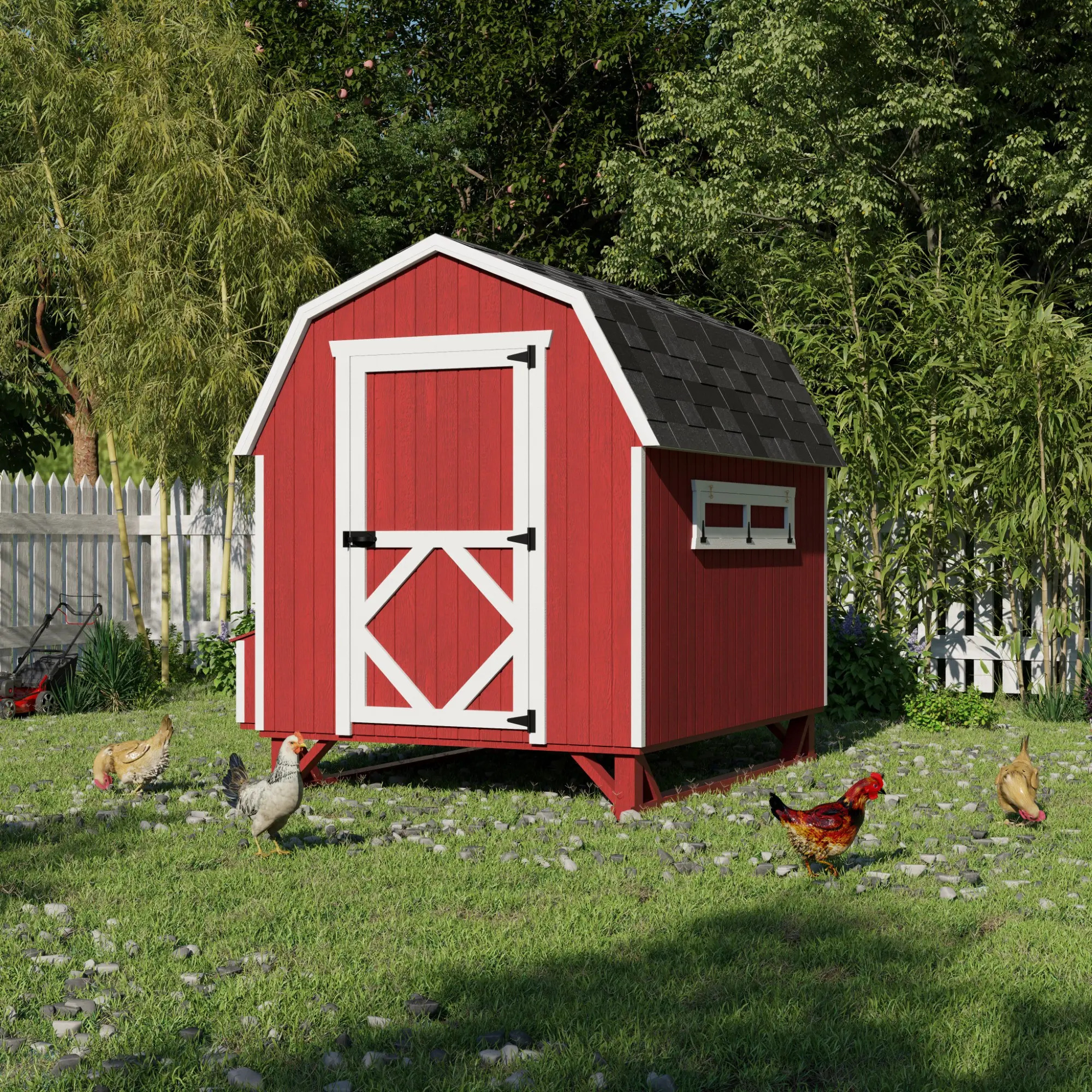 Little Cottage Co 6 x 8 Foot Gambrel Barn Chicken Coop
