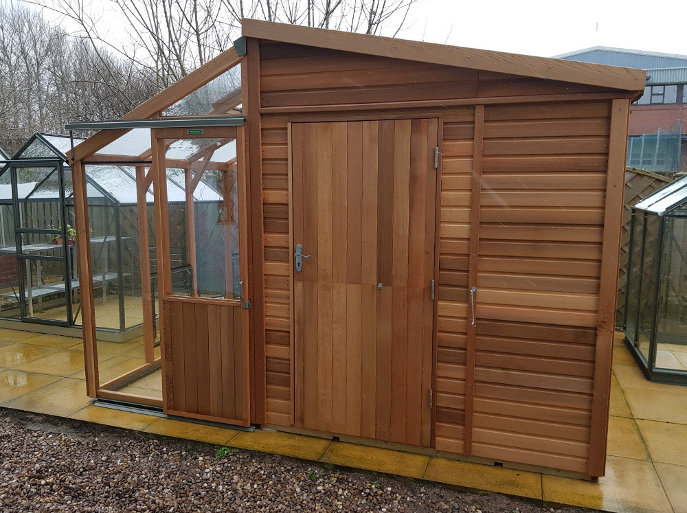 Alton Fusion Cedar Workshop and Greenhouse
