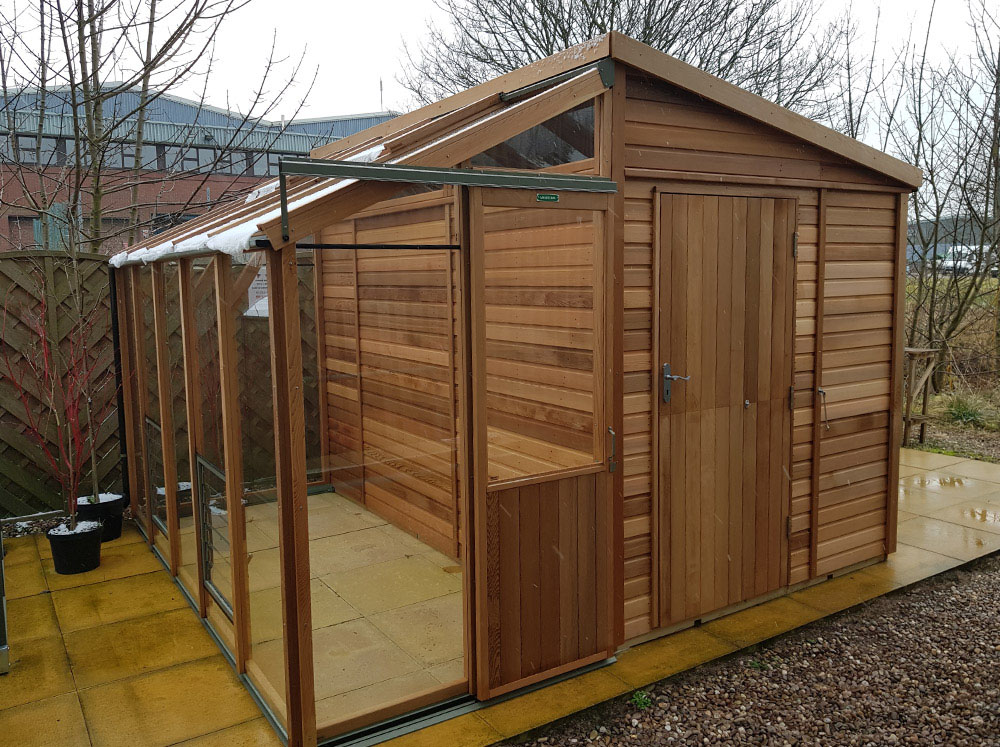 Alton Fusion Cedar Workshop and Greenhouse