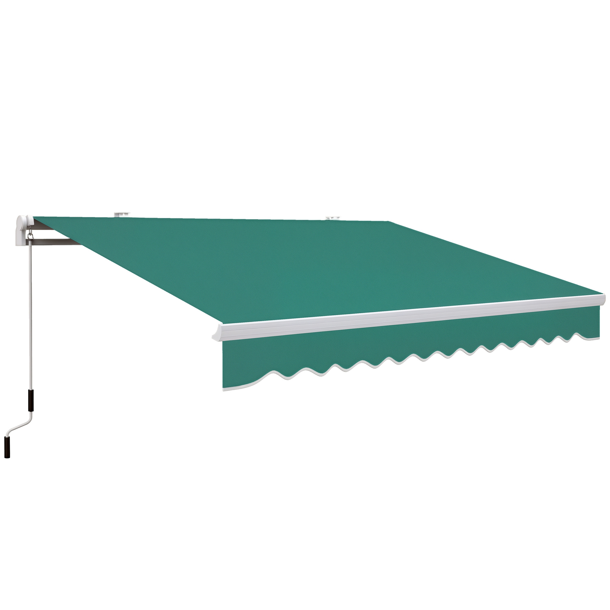 Outsunny 13 x 8 Foot Manual Retractable Sun Shade Patio Awning