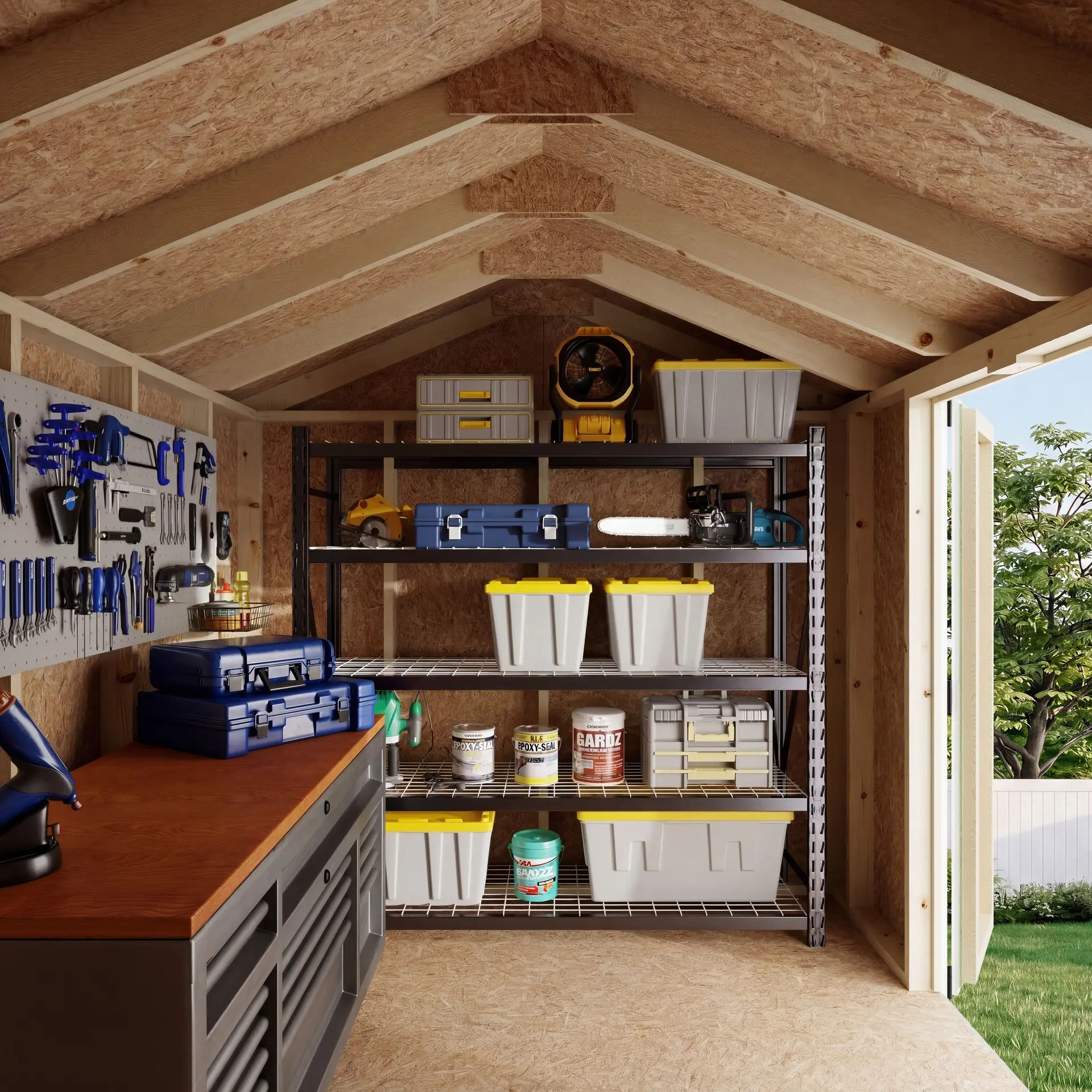 Little Cottage Co 8 x 10 Foot Value Gable Shed with Side Entry