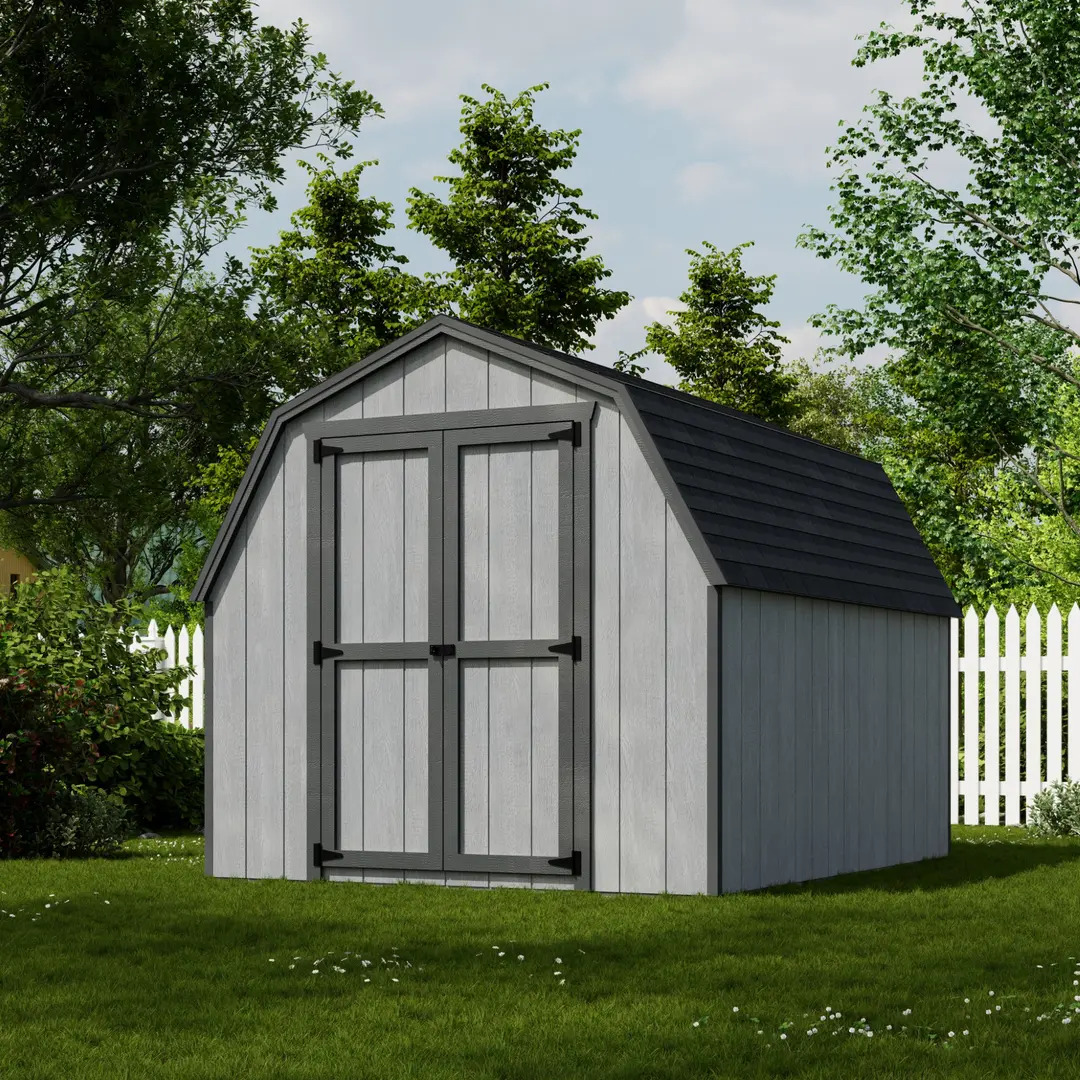 Little Cottage Co. 8 x 10 Foot Value Gambrel Barn with 4 Foot Sidewalls - Precut Kit