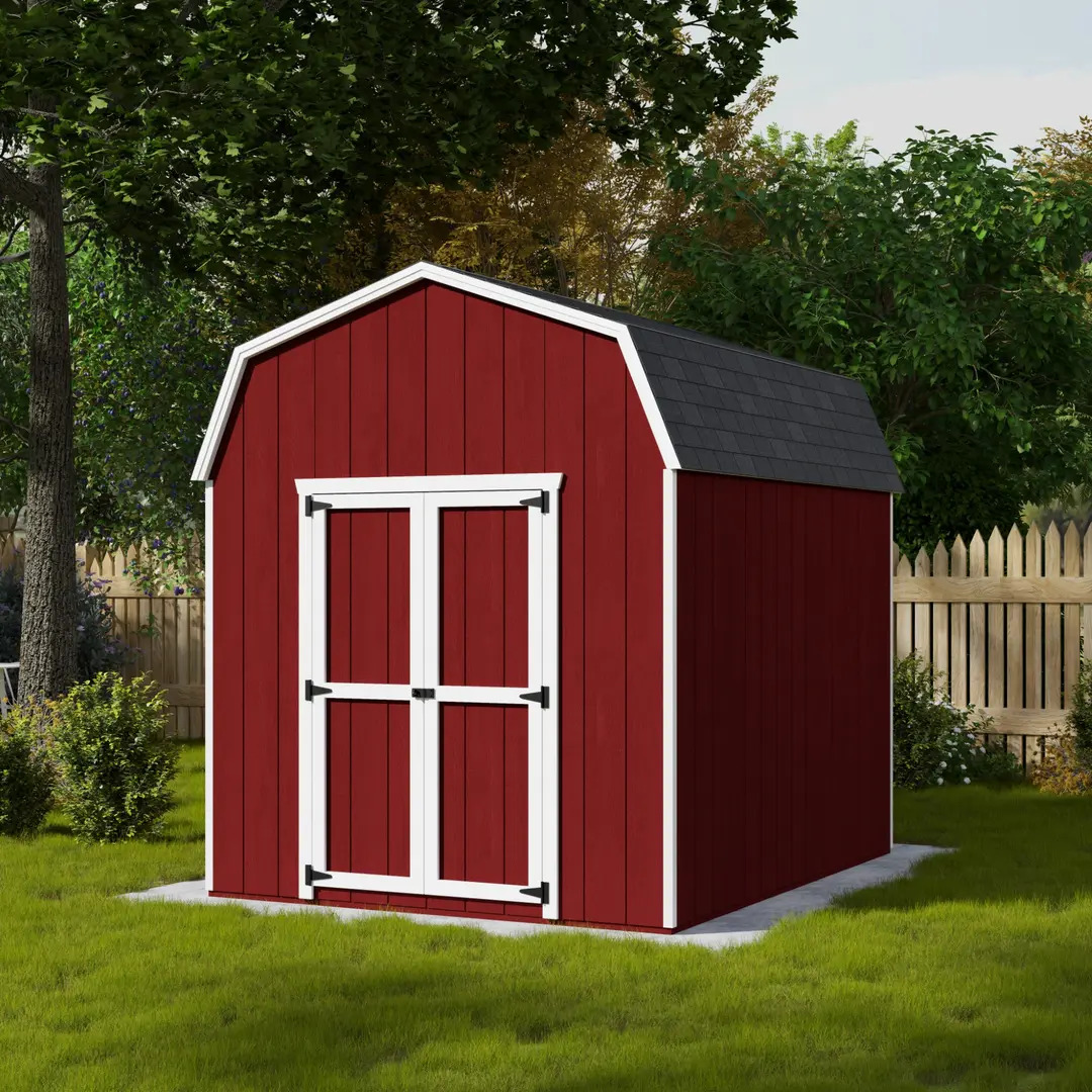 Little Cottage Co. 8 x 10 Foot Value Gambrel Barn with 6 Foot Sidewalls - Precut Kit