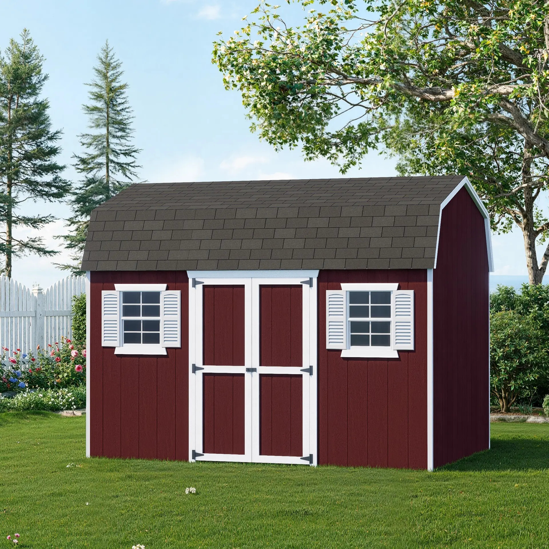 Little Cottage Co 8 x 12 Foot Value Gambrel Barn Workshop